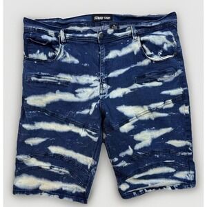 Legendary Status Jean Short Men's 42 (42x12) Stretch Slim Fit Paint Splatter